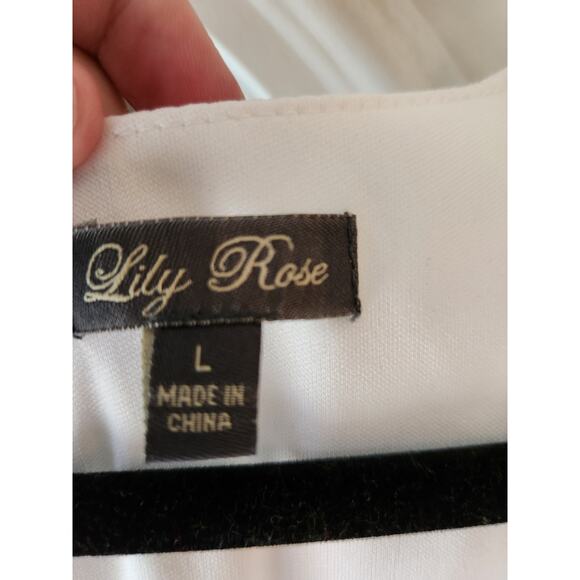 Lily Rose White Lace Summer Tank Midi dress Size Large - Picture 4 of 6